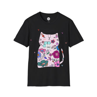 Unisex Softstyle T-Shirt Flower Cat